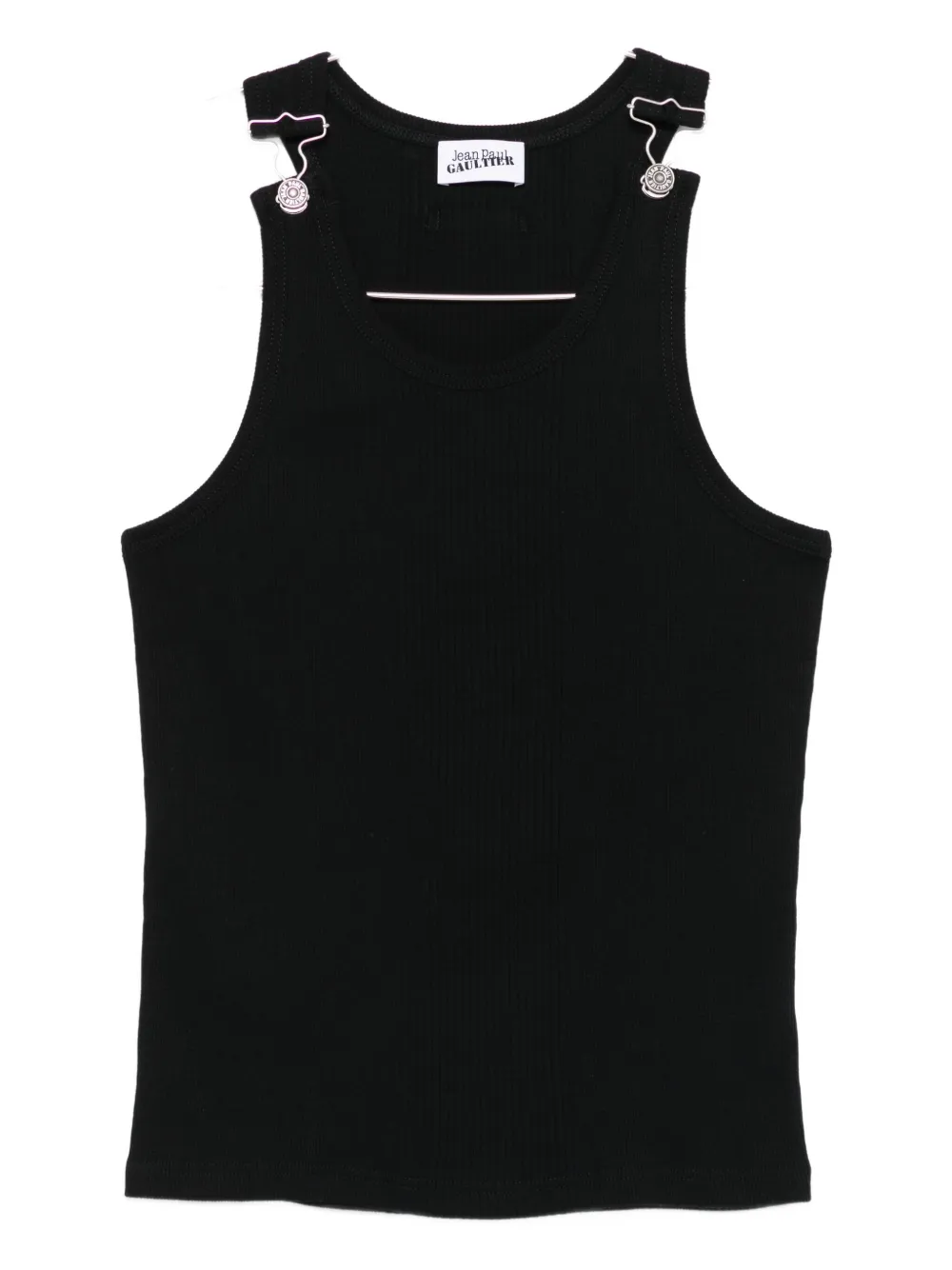 Jean Paul Gaultier ribbed-knit embellished vest Zwart