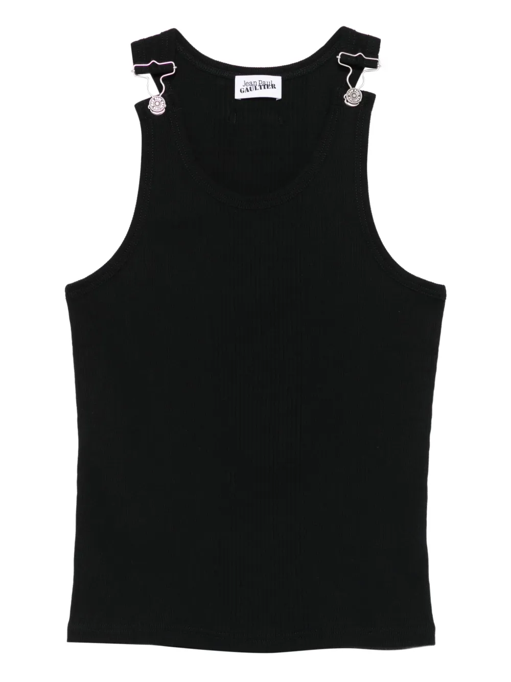 Jean Paul Gaultier ribbed-knit embellished vest Zwart