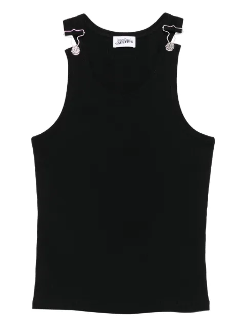 Jean Paul Gaultier ribbed-knit embellished vest