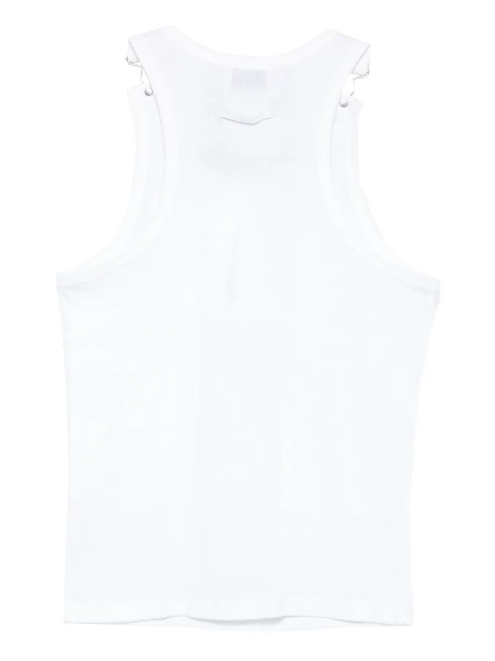 Jean Paul Gaultier clasp-detail ribbed vest - Wit