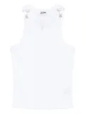 Jean Paul Gaultier clasp-detail ribbed vest - White