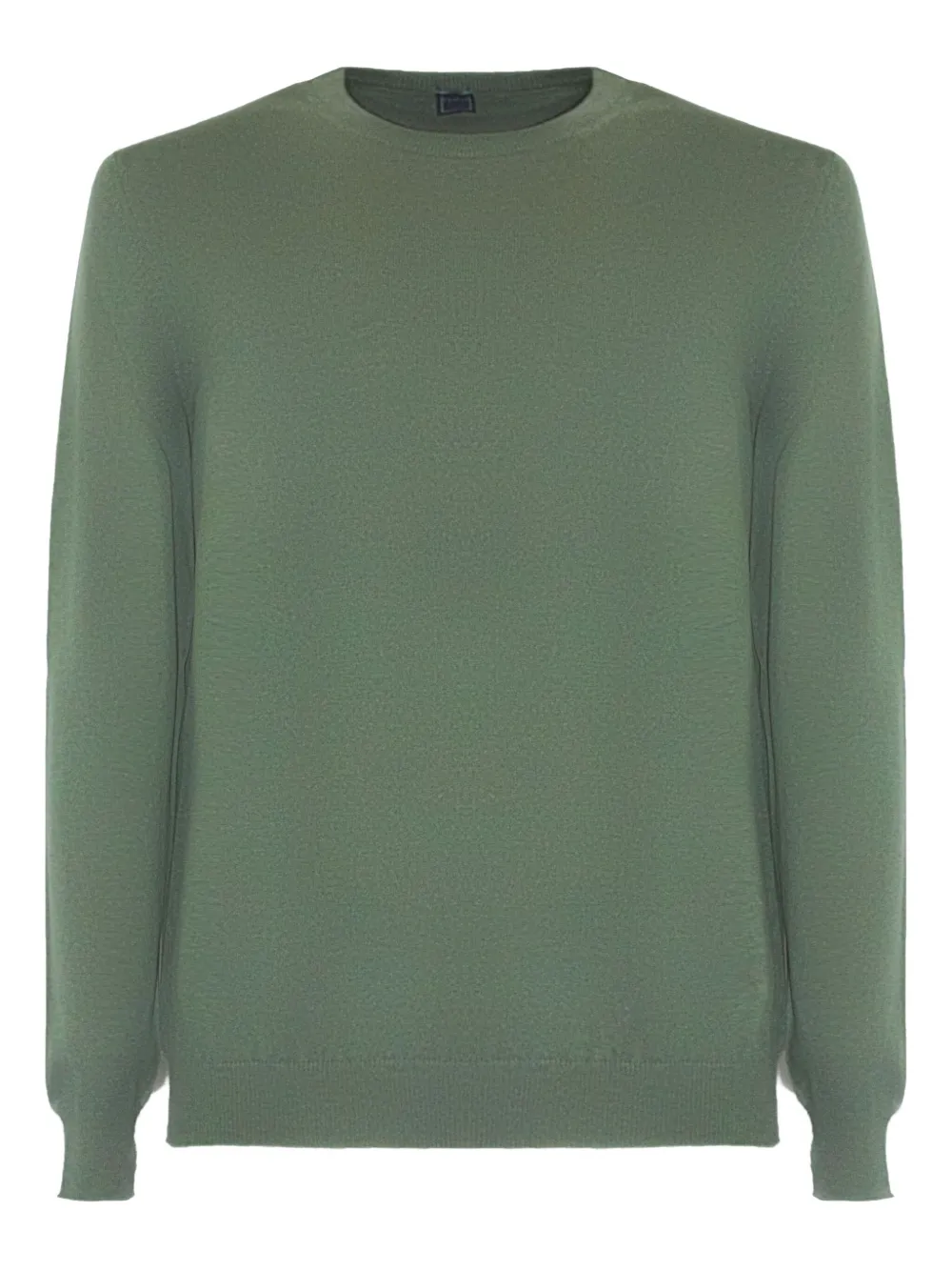 Fedeli crew-neck ribbed-trims sweater Groen