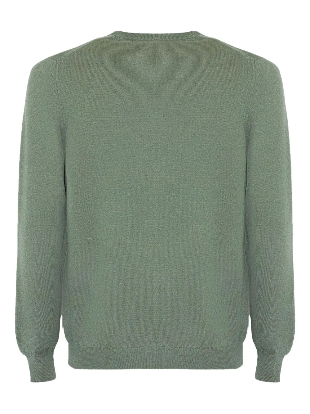 Fedeli crew-neck ribbed-trims sweater Groen