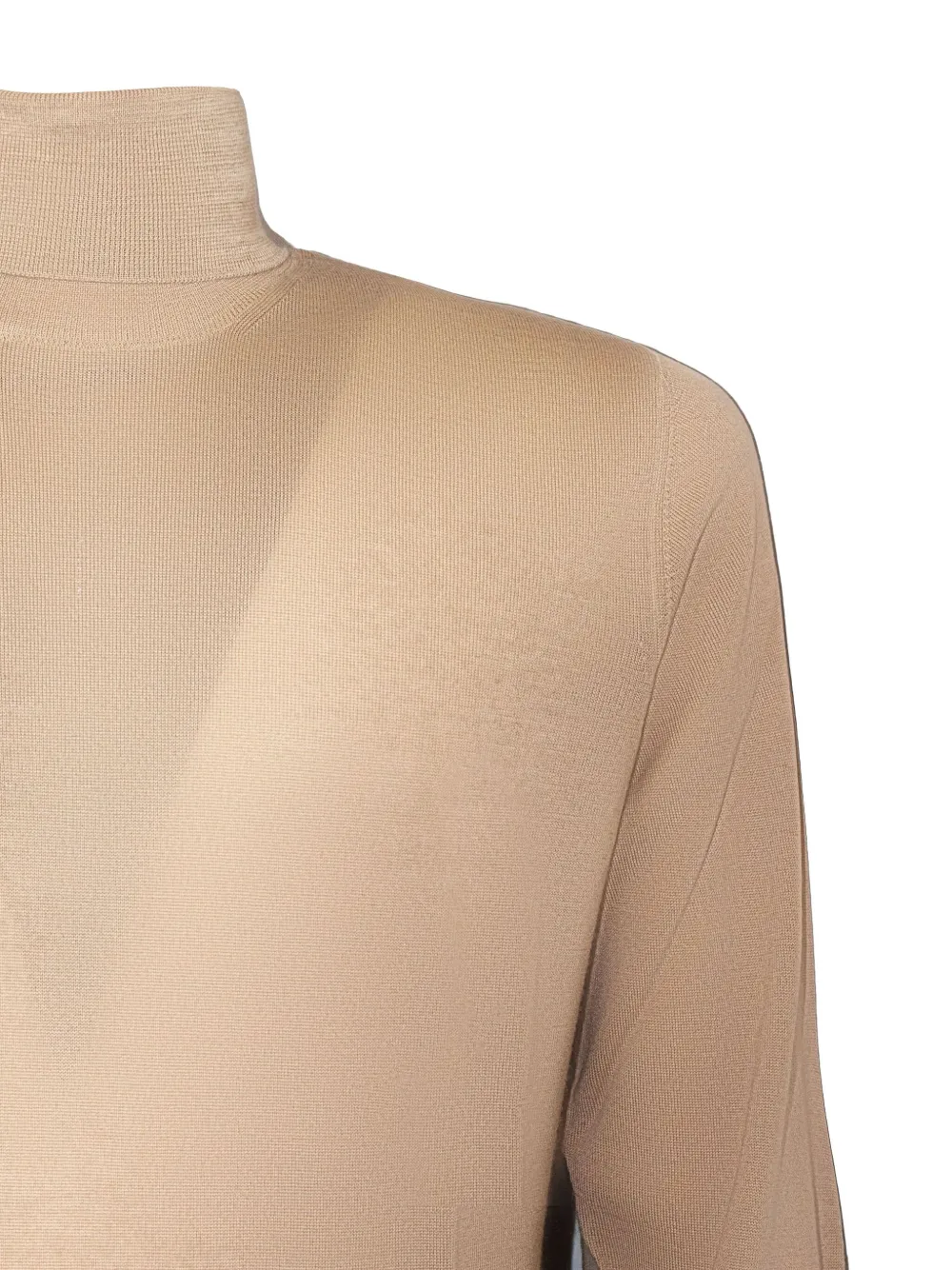 Fedeli high-neck ribbed-trim sweater Beige