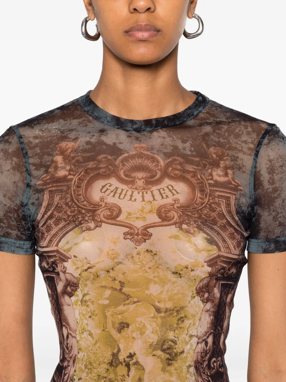 Jean Paul Gaultier Médaillon print dress Blauw