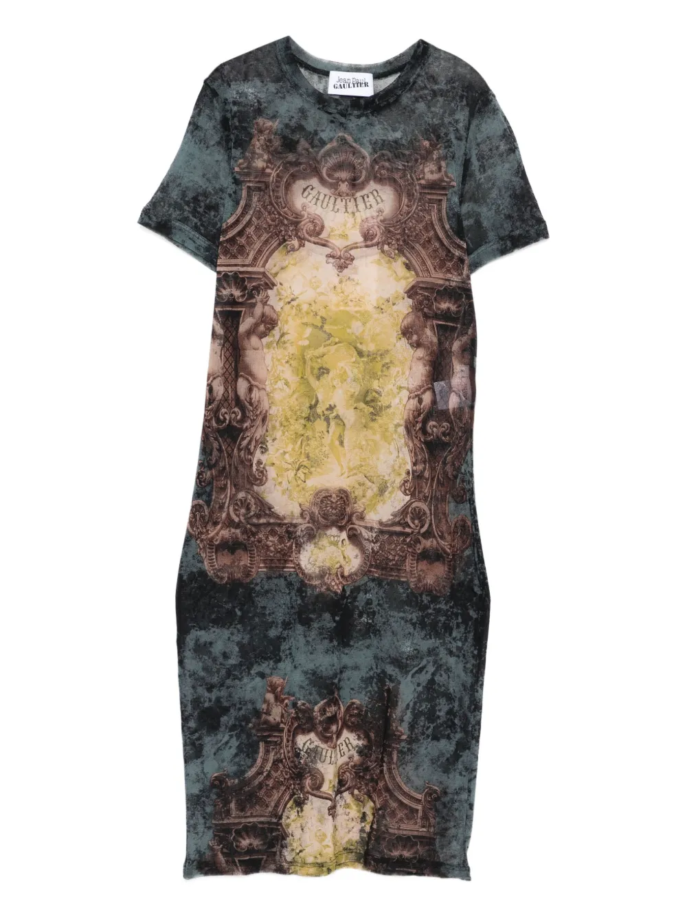 Jean Paul Gaultier Médaillon print dress Blauw