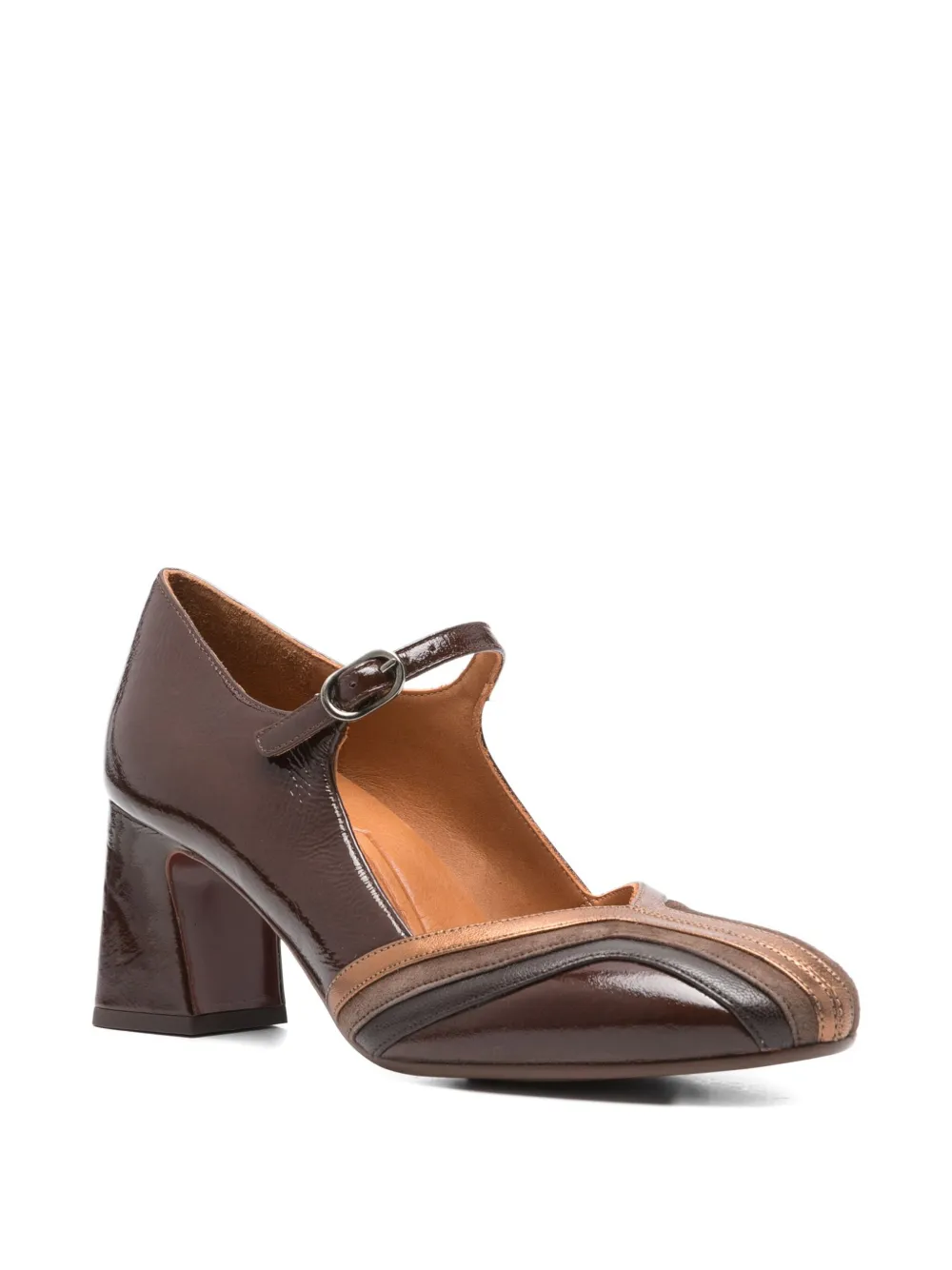 Chie Mihara 70mm block-heel pumps Brown