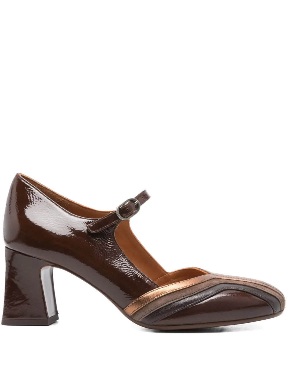 Chie Mihara 70mm block-heel pumps Rood