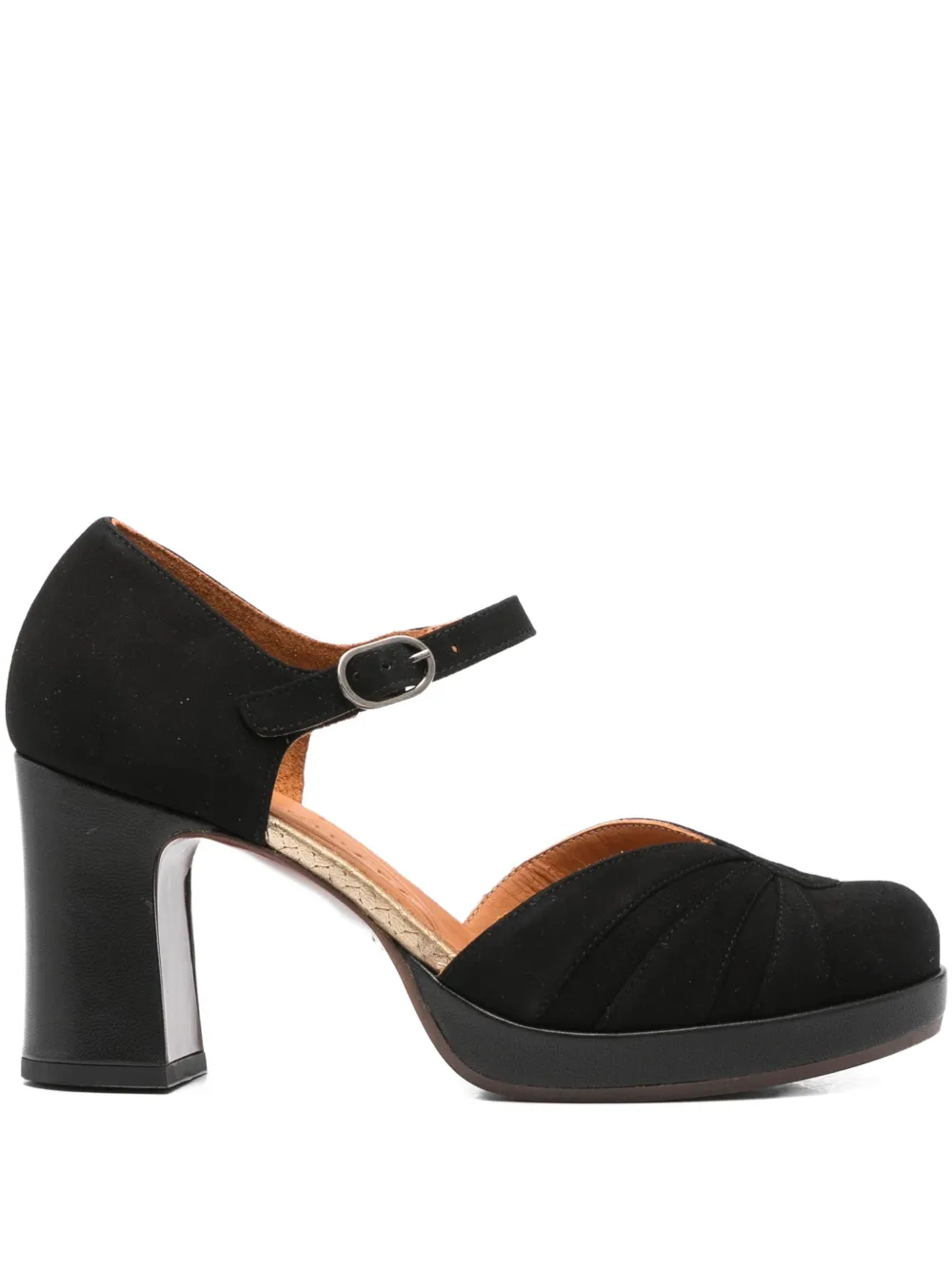 Chie Mihara 80mm suede heeled pumps Black