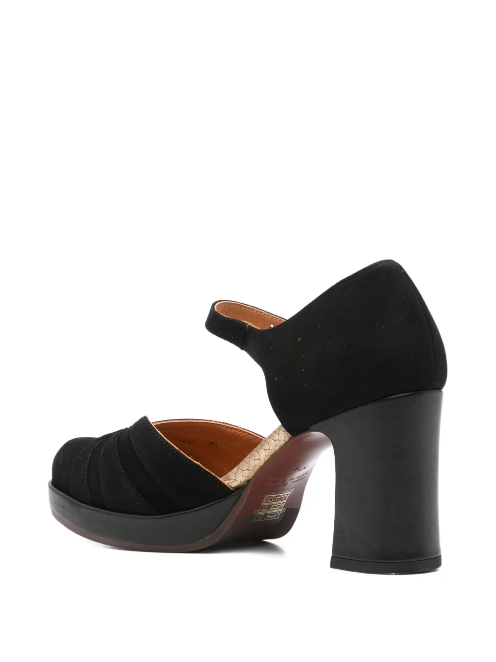 Chie Mihara 80mm suede heeled pumps Black