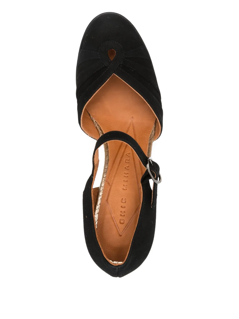 Chie Mihara 80mm suede heeled pumps Black