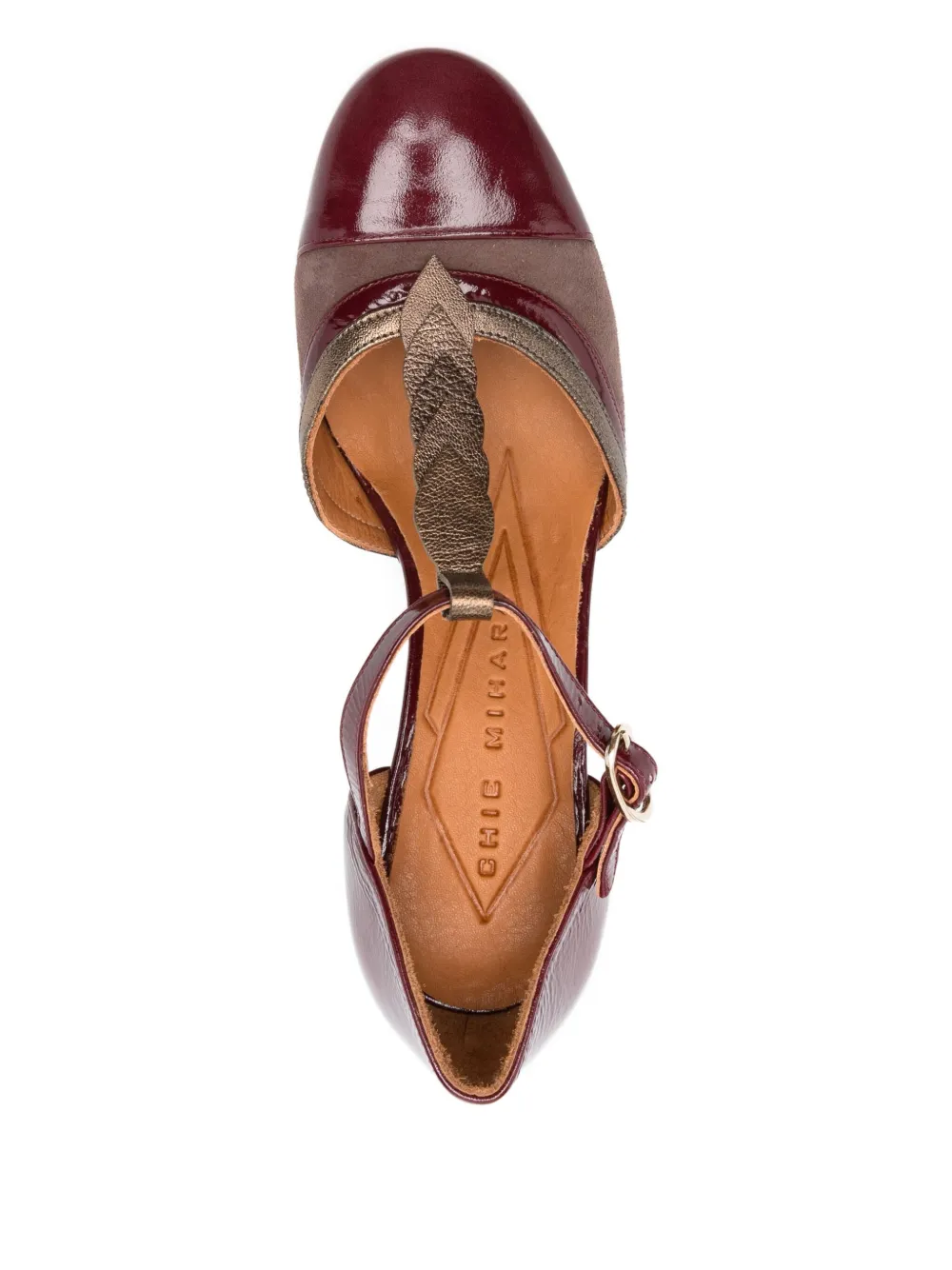 Chie Mihara 70mm t-bar block-heel pumps Red