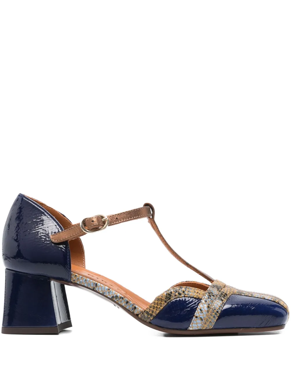 Chie Mihara 55mm t-bar block-heel pumps Blue