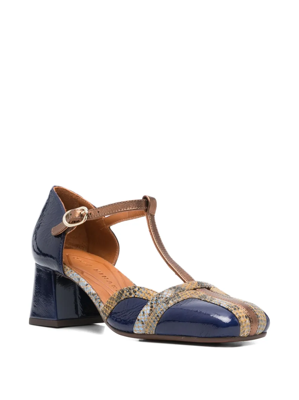 Chie Mihara 55mm t-bar block-heel pumps Blue