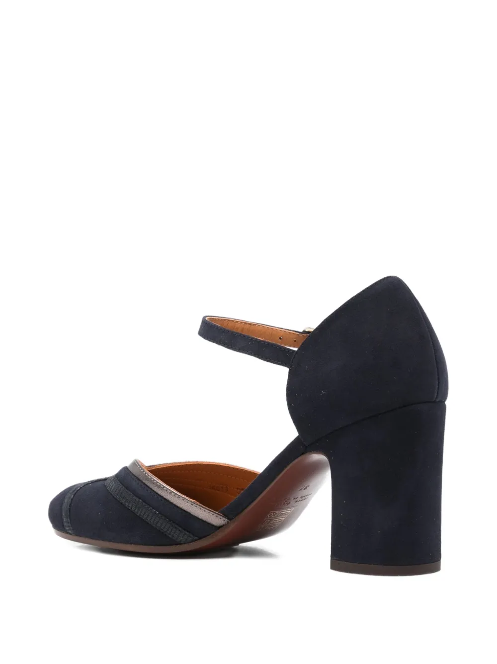 Chie Mihara 80mm ankle-strap block-heel pumps Blue