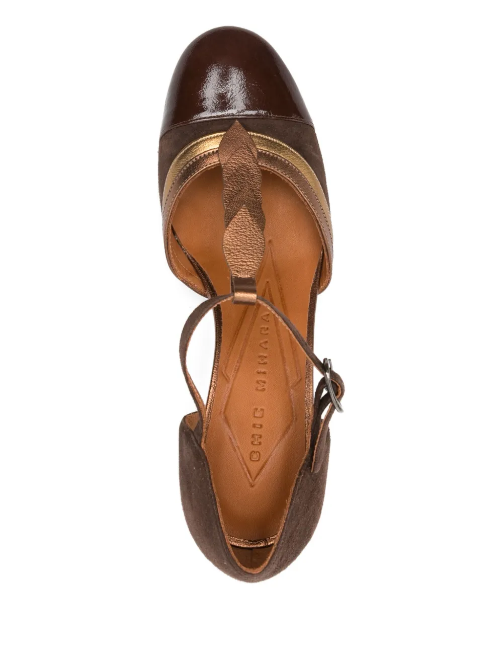 Chie Mihara 65mm T-bar block-heel pumps Brown