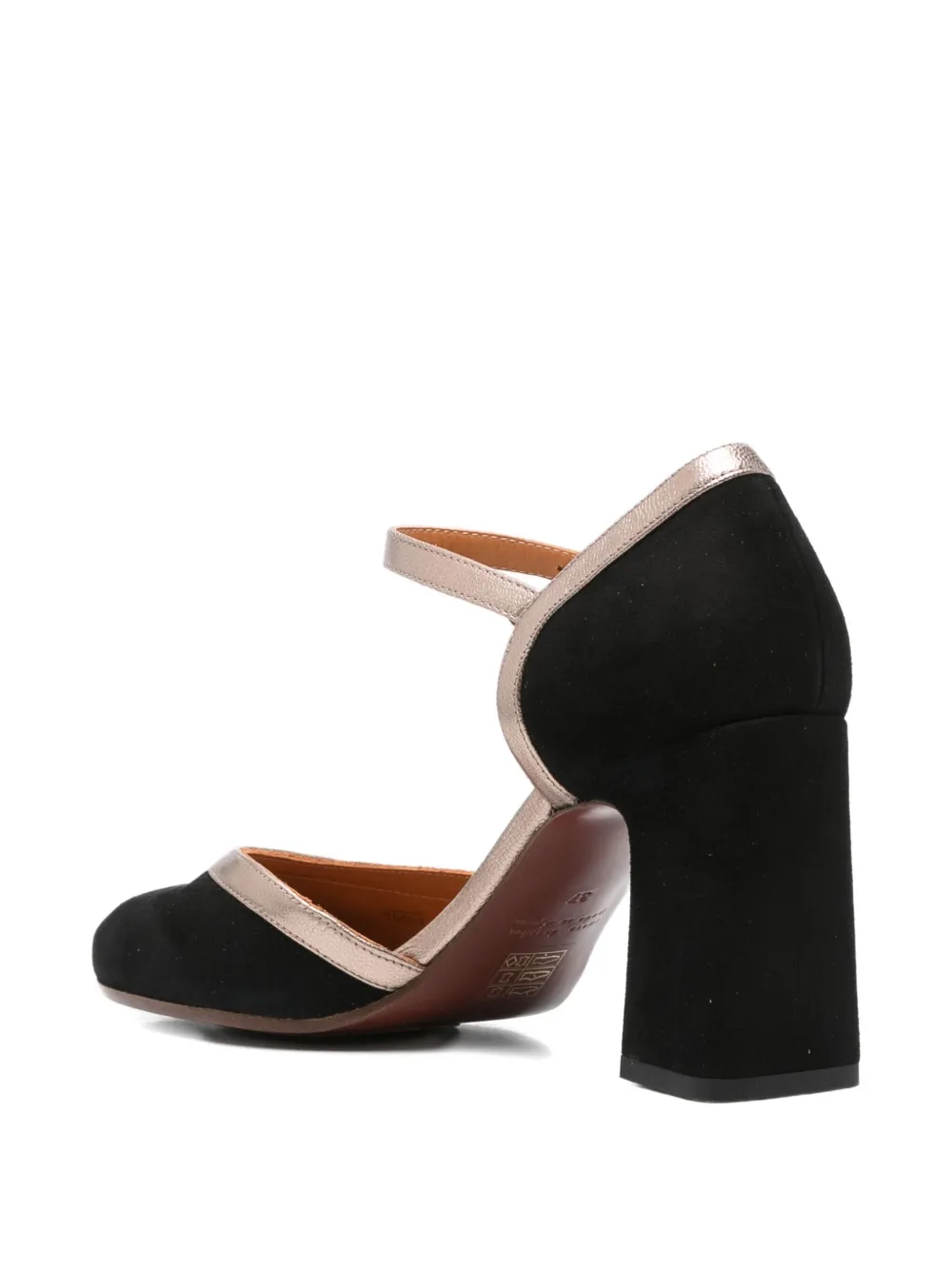 Chie Mihara 85mm ankle-strap block-heel pumps Black