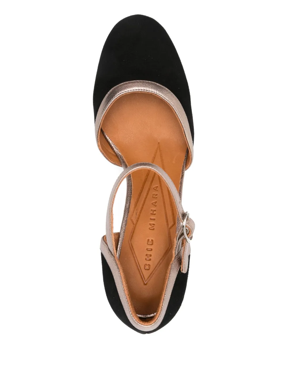 Chie Mihara 85mm ankle-strap block-heel pumps Black