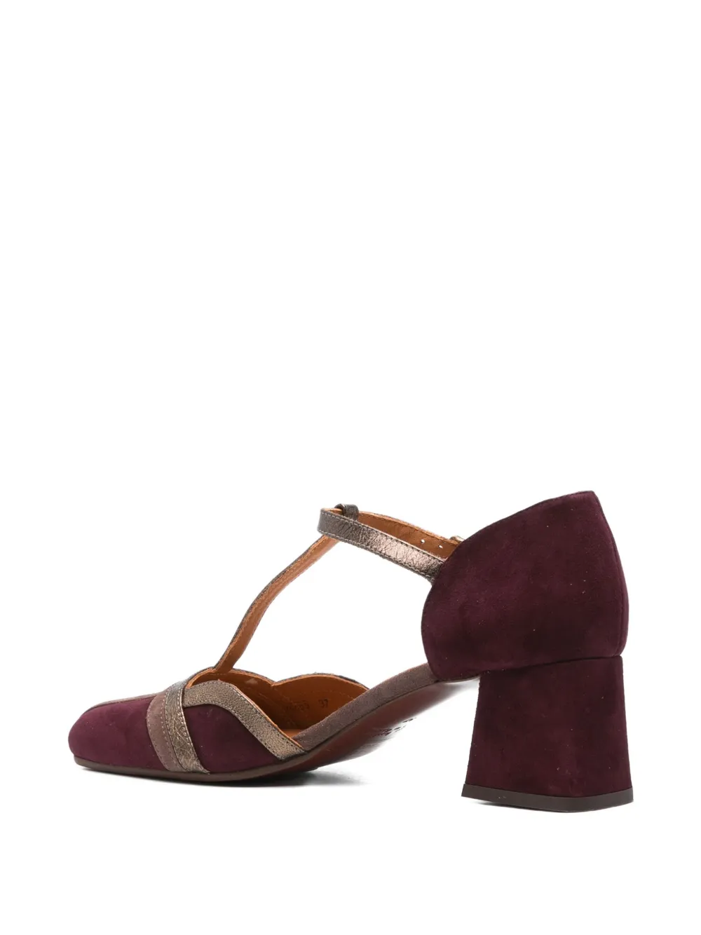 Chie Mihara 60mm t-bar block-heel pumps Rood