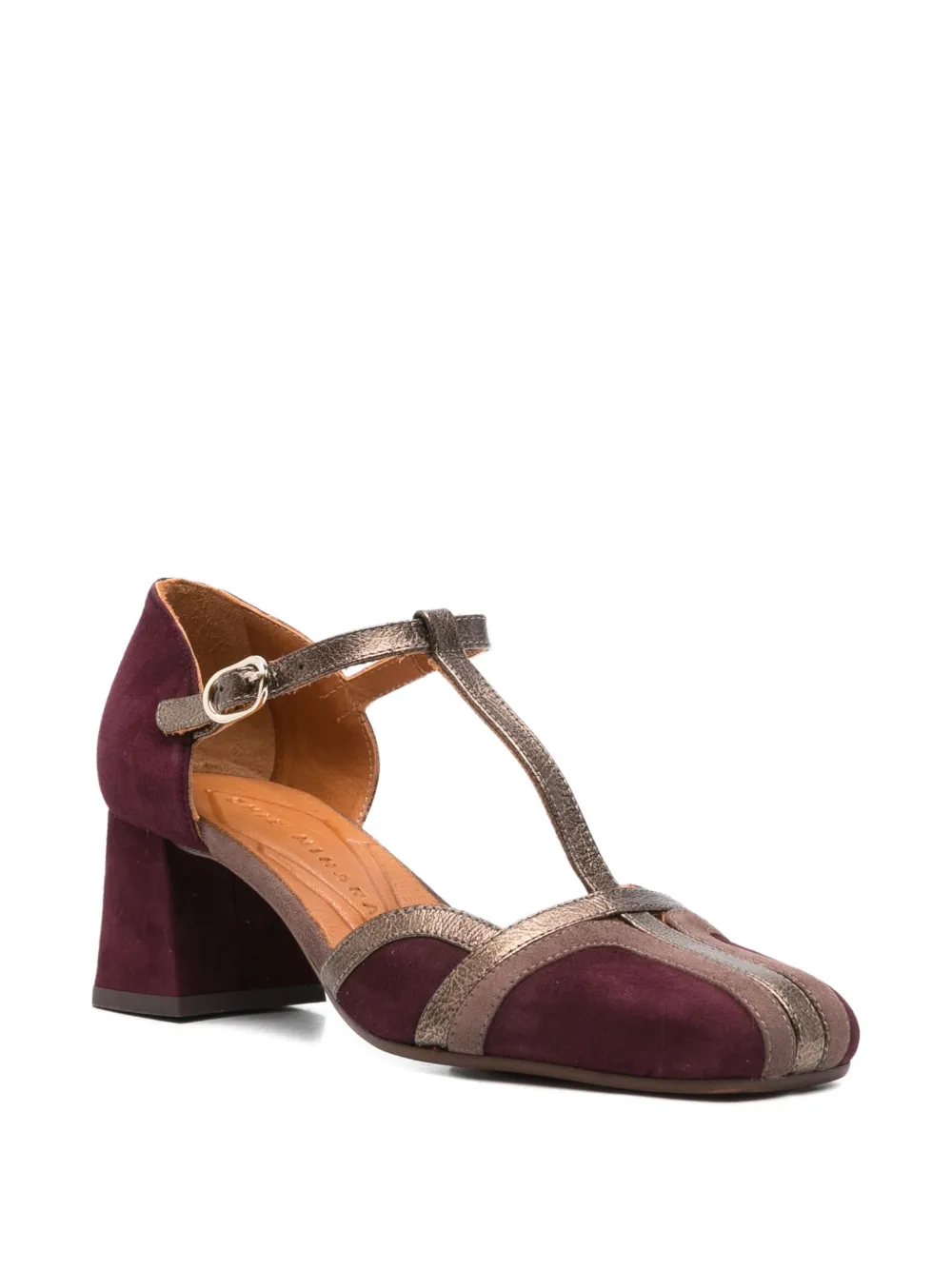 Chie Mihara 60mm t-bar block-heel pumps Rood