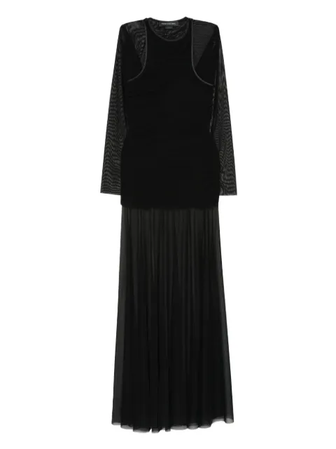 FEDERICO CINA semi-sheer layered maxi dress