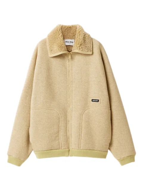Miu Miu zip-up shearling jacket