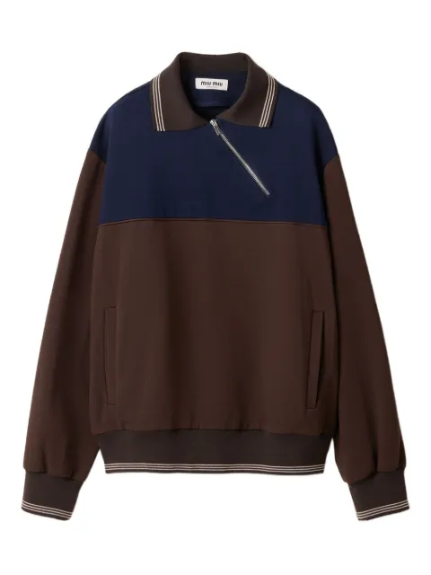 Miu Miu polo-neck zipped sweatshirt