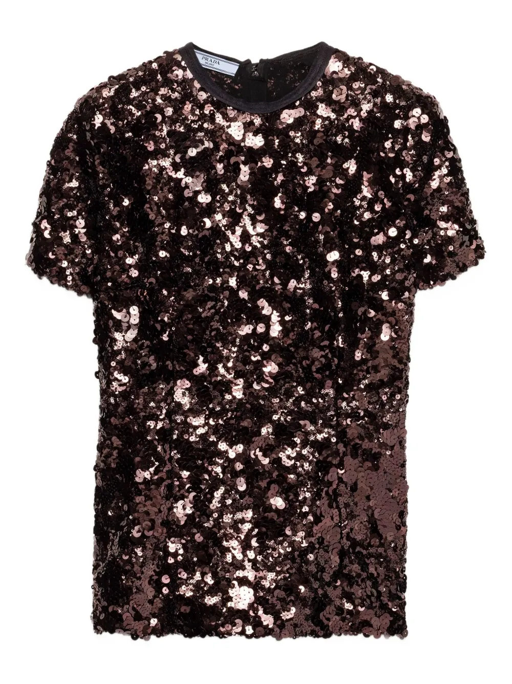Prada Top verfraaid met pailletten Bruin