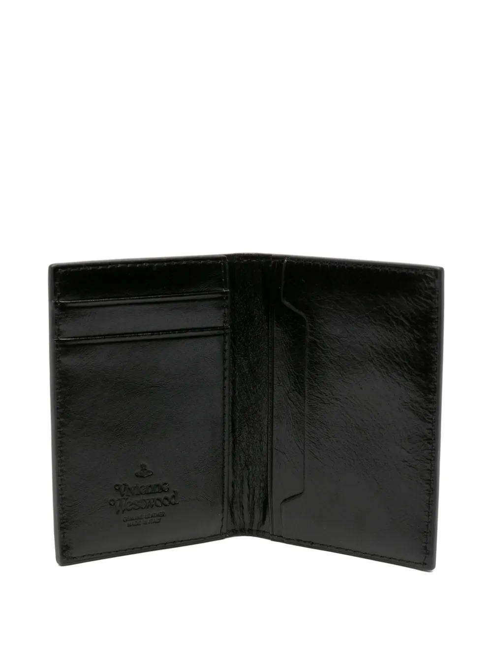 Vivienne Westwood Orb-plaque leather wallet Zwart
