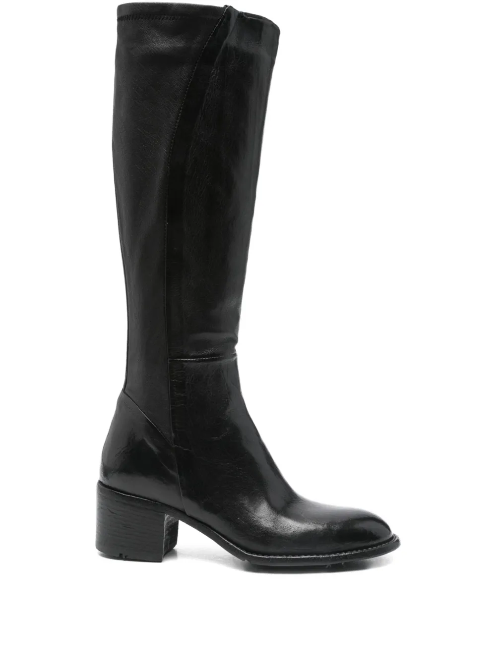 LEMARGO 60mm leather zip boots Black