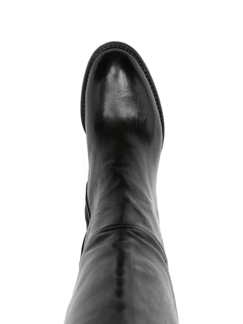 LEMARGO 60mm leather zip boots Black
