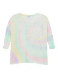 kujten tie-dye V-neck sweater - White
