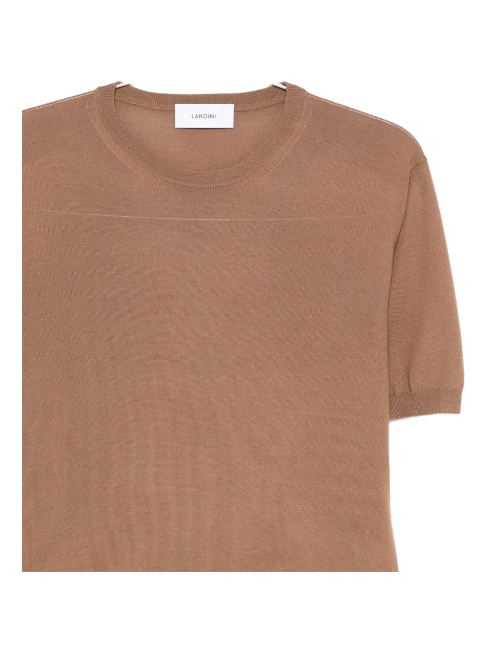Lardini Fijngebreid T-shirt Bruin