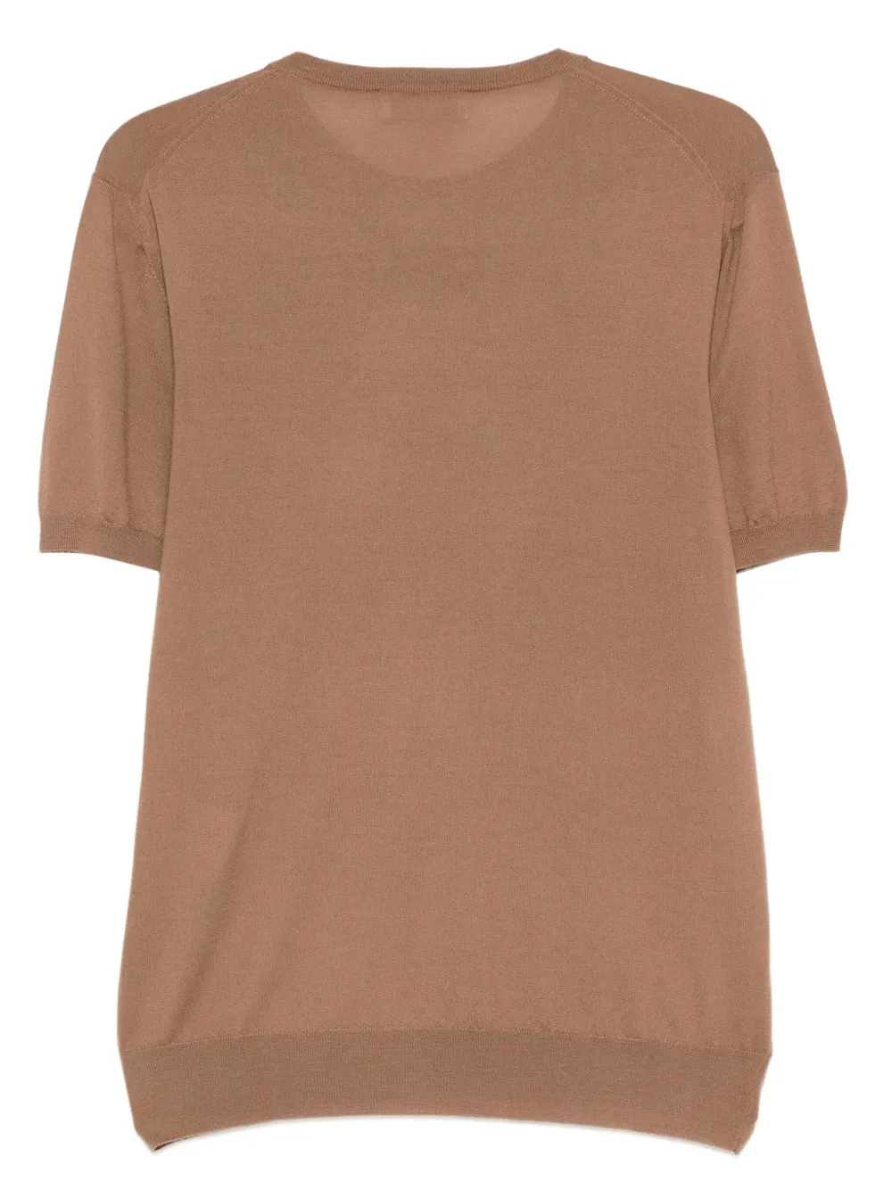 Lardini Fijngebreid T-shirt Bruin