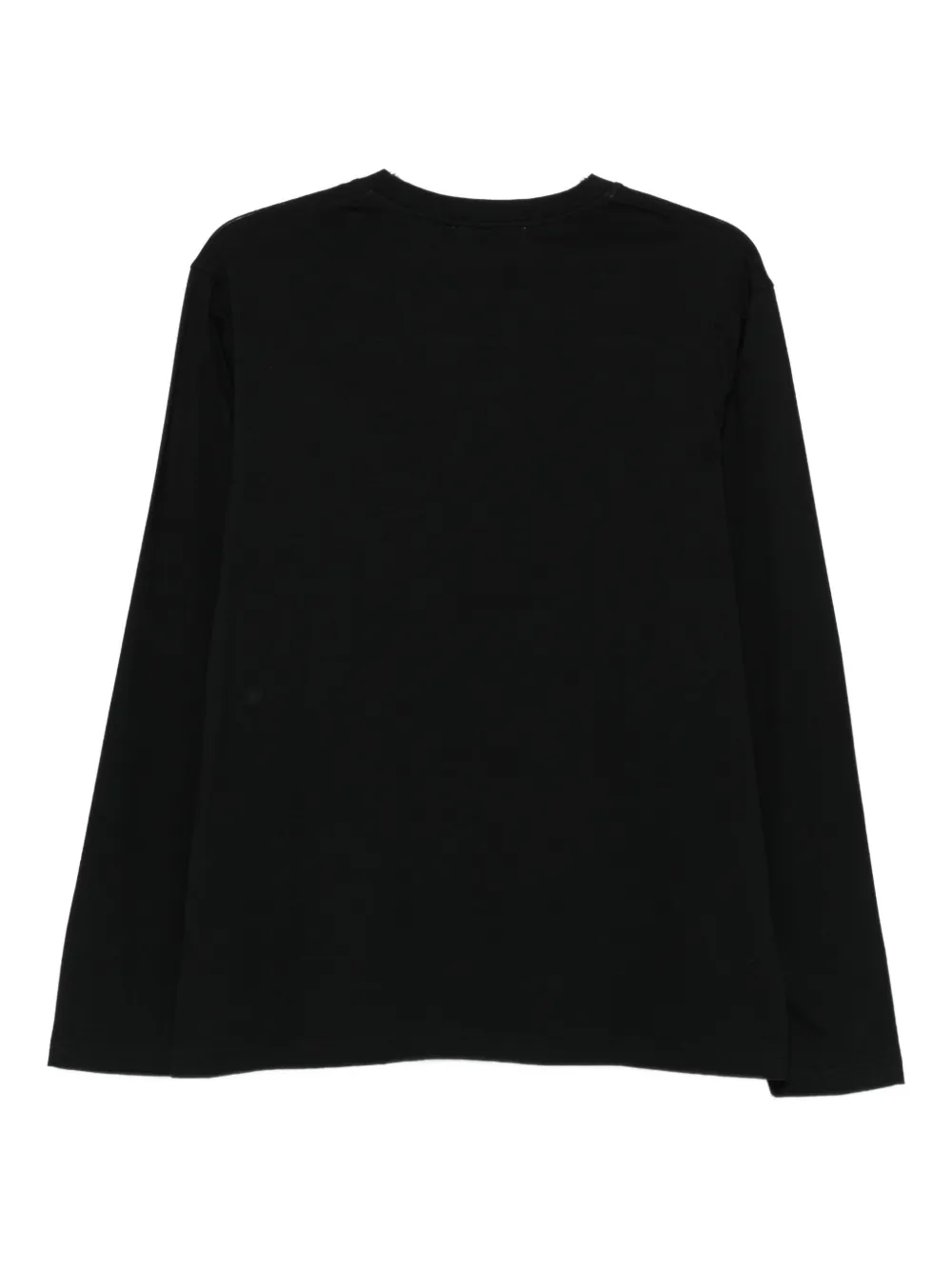 Lardini long-sleeve cotton T-shirt - Zwart