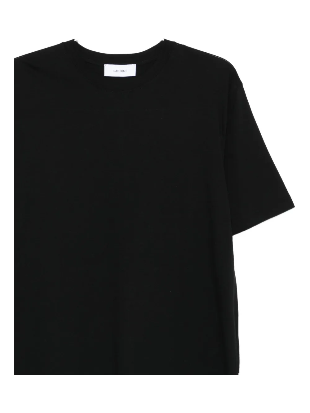Lardini Katoenen T-shirt met korte mouwen Zwart