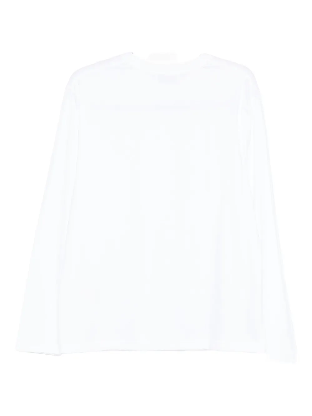 Lardini Katoenen T-shirt met lange mouwen Wit