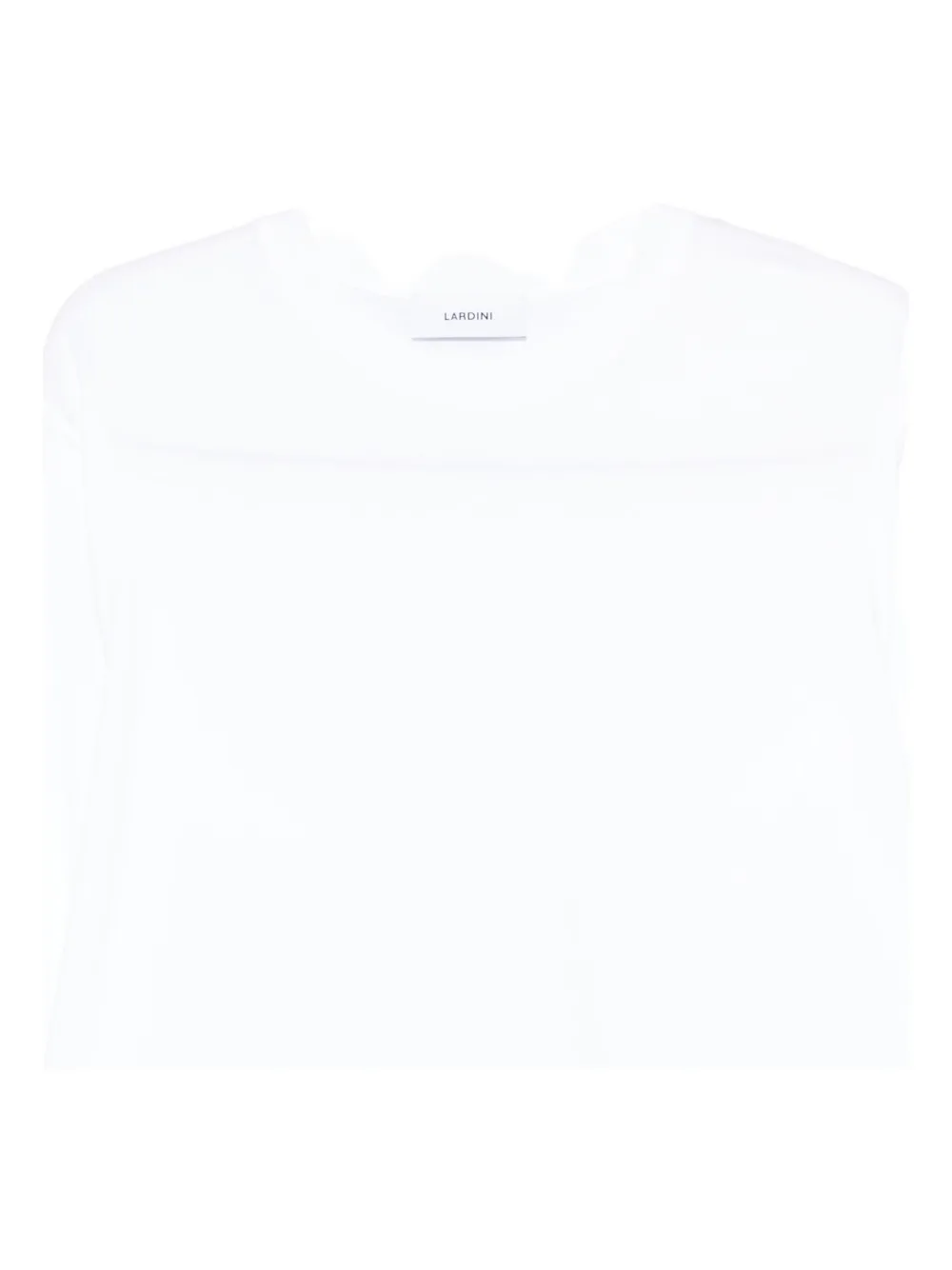 Lardini Katoenen T-shirt met lange mouwen Wit