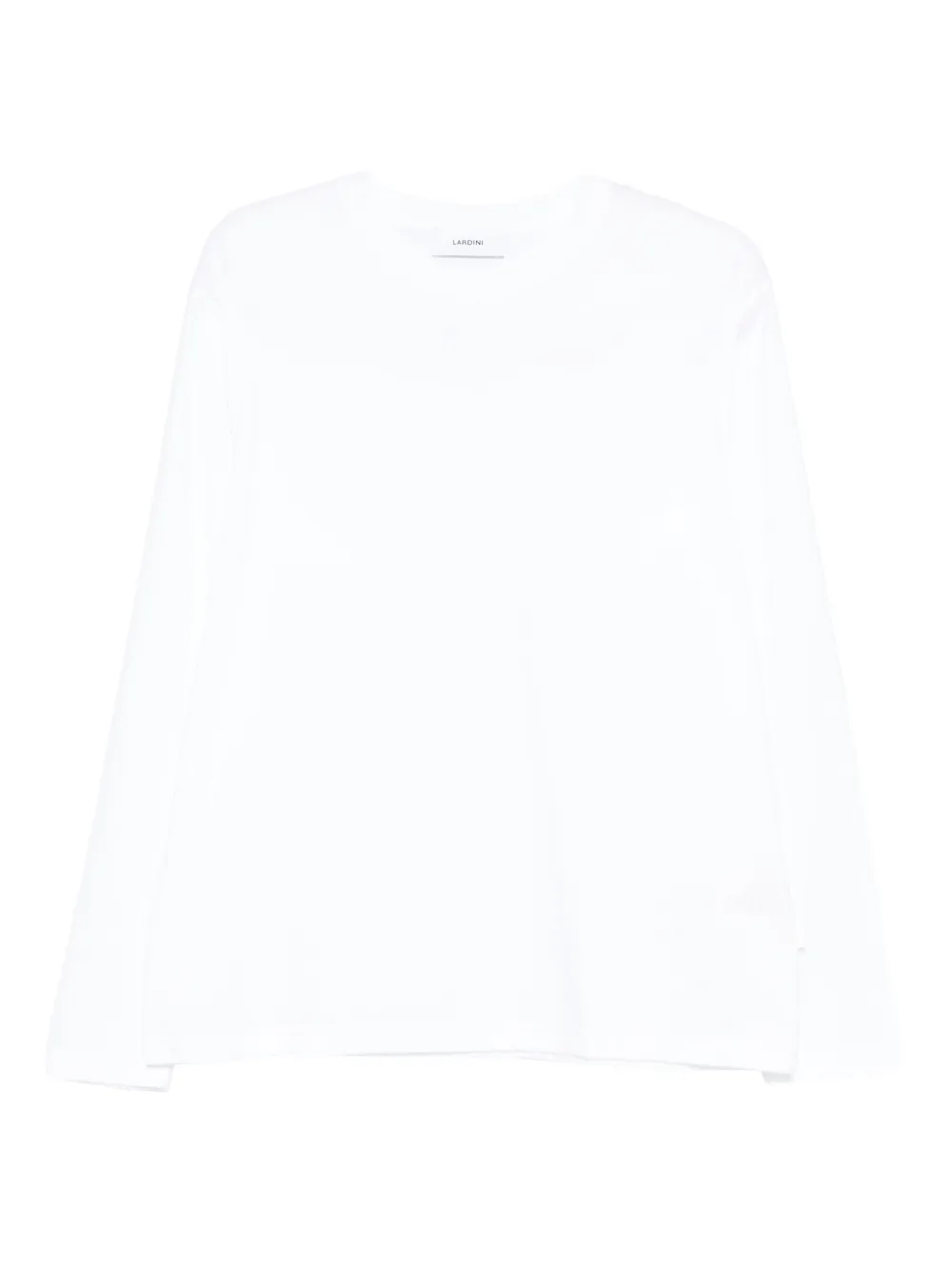 Lardini Katoenen T-shirt met lange mouwen Wit