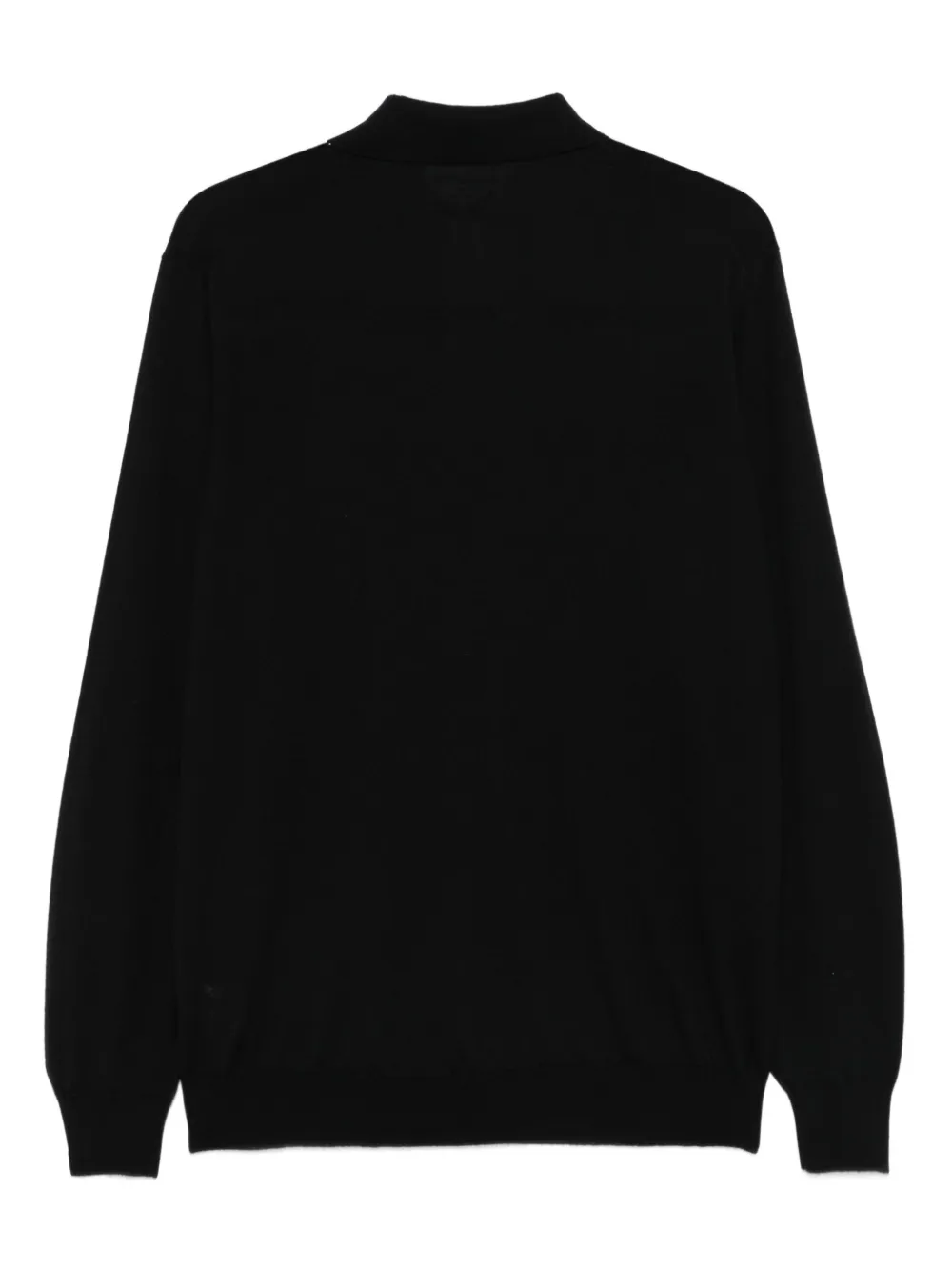 Lardini Poloshirt met lange mouwen - Zwart