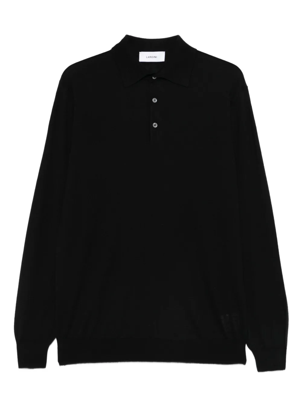 Lardini Poloshirt met lange mouwen Zwart