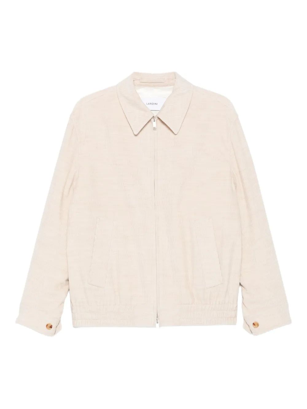 Lardini Geribbeld shirtjack met rits Beige
