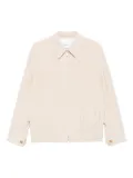 Lardini ribbed zip-up overshirt - Neutrals