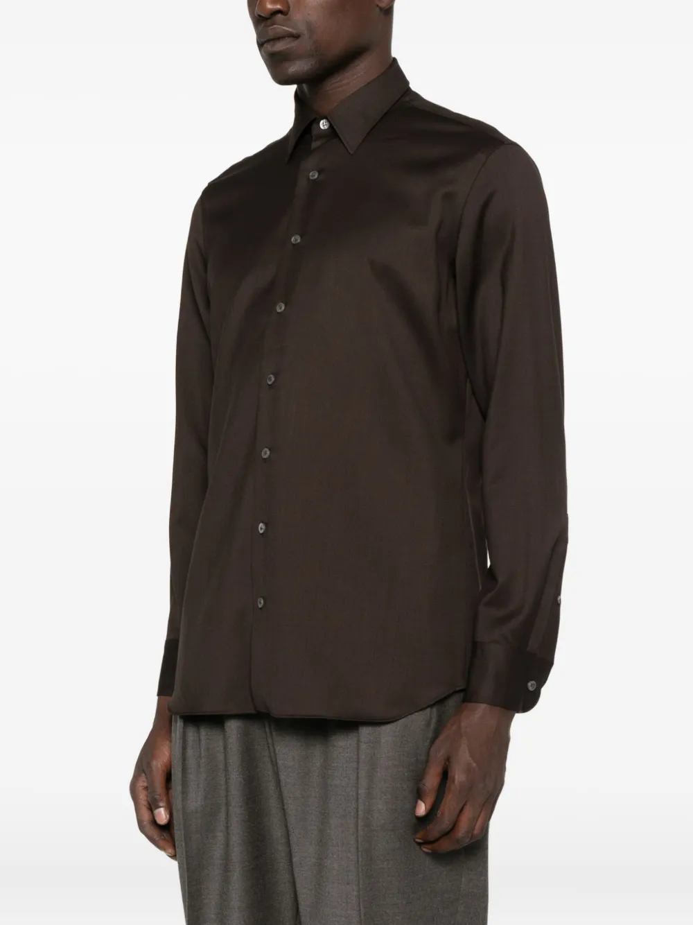 Lardini Button-down overhemd Bruin