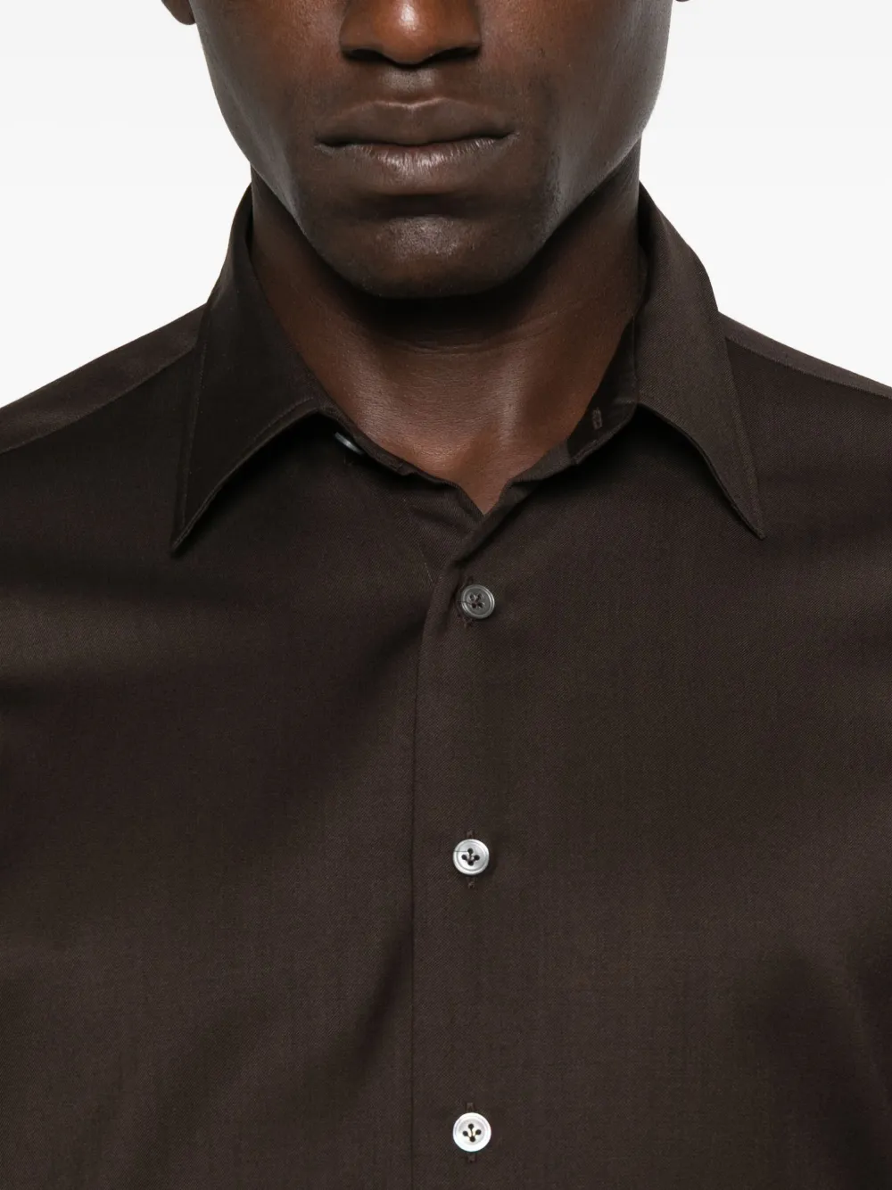 Lardini Button-down overhemd Bruin