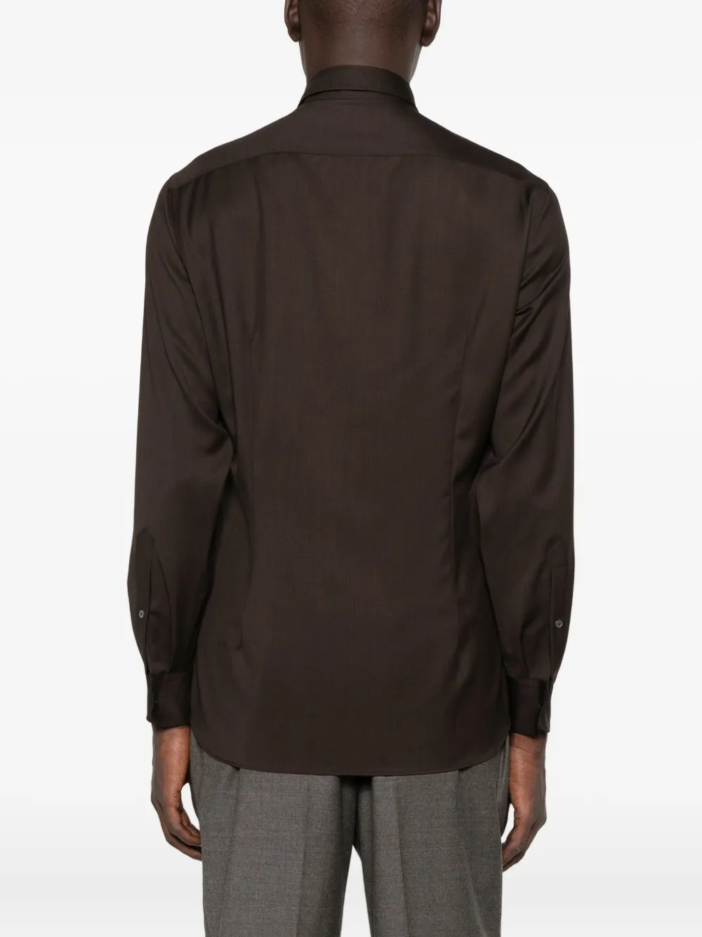 Lardini Button-down overhemd Bruin