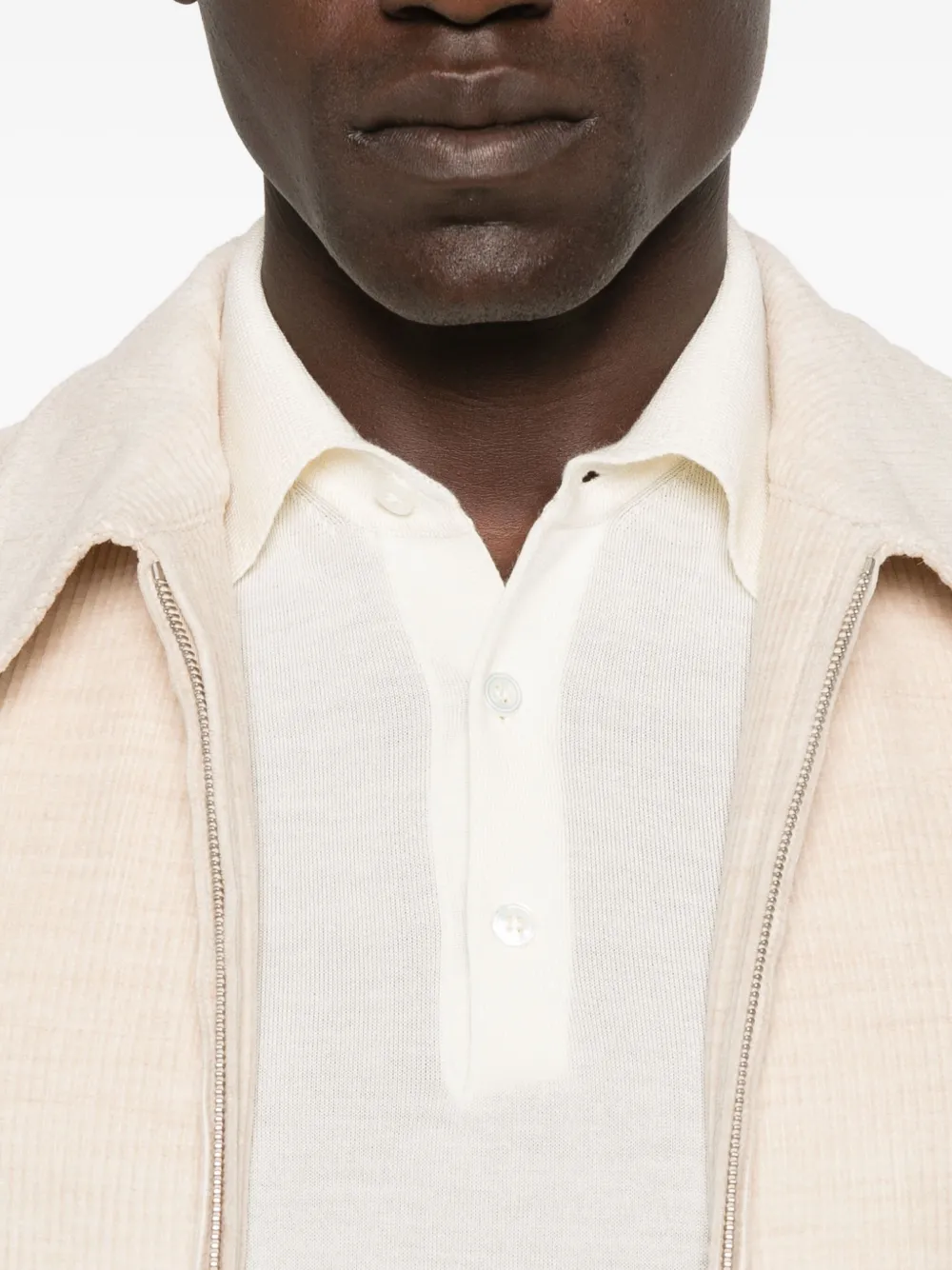Lardini Poloshirt met lange mouwen Beige