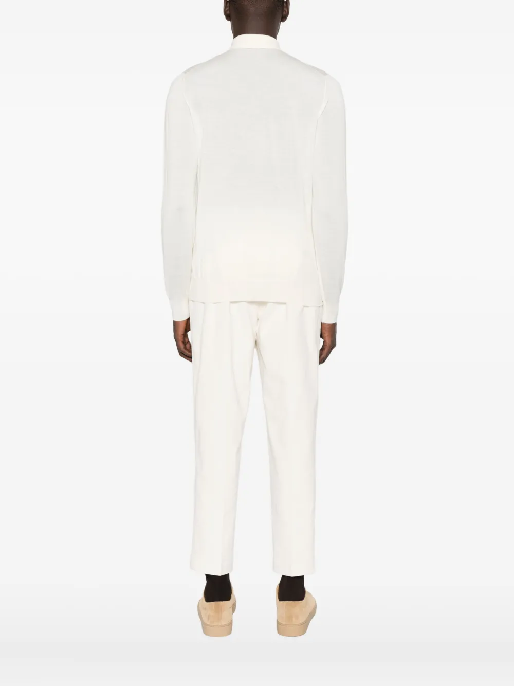 Lardini Poloshirt met lange mouwen Beige