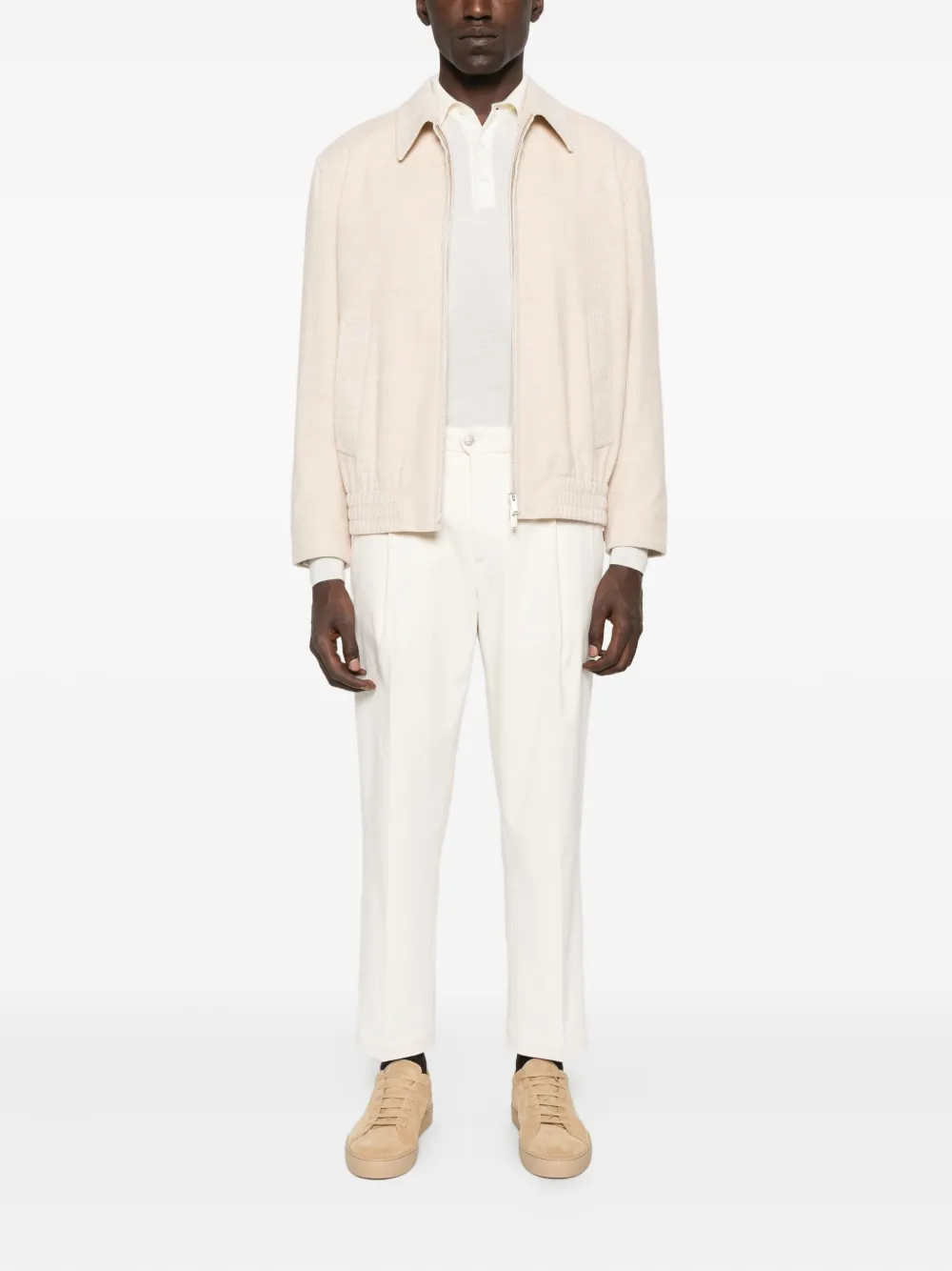 Lardini long-sleeve polo shirt - Beige