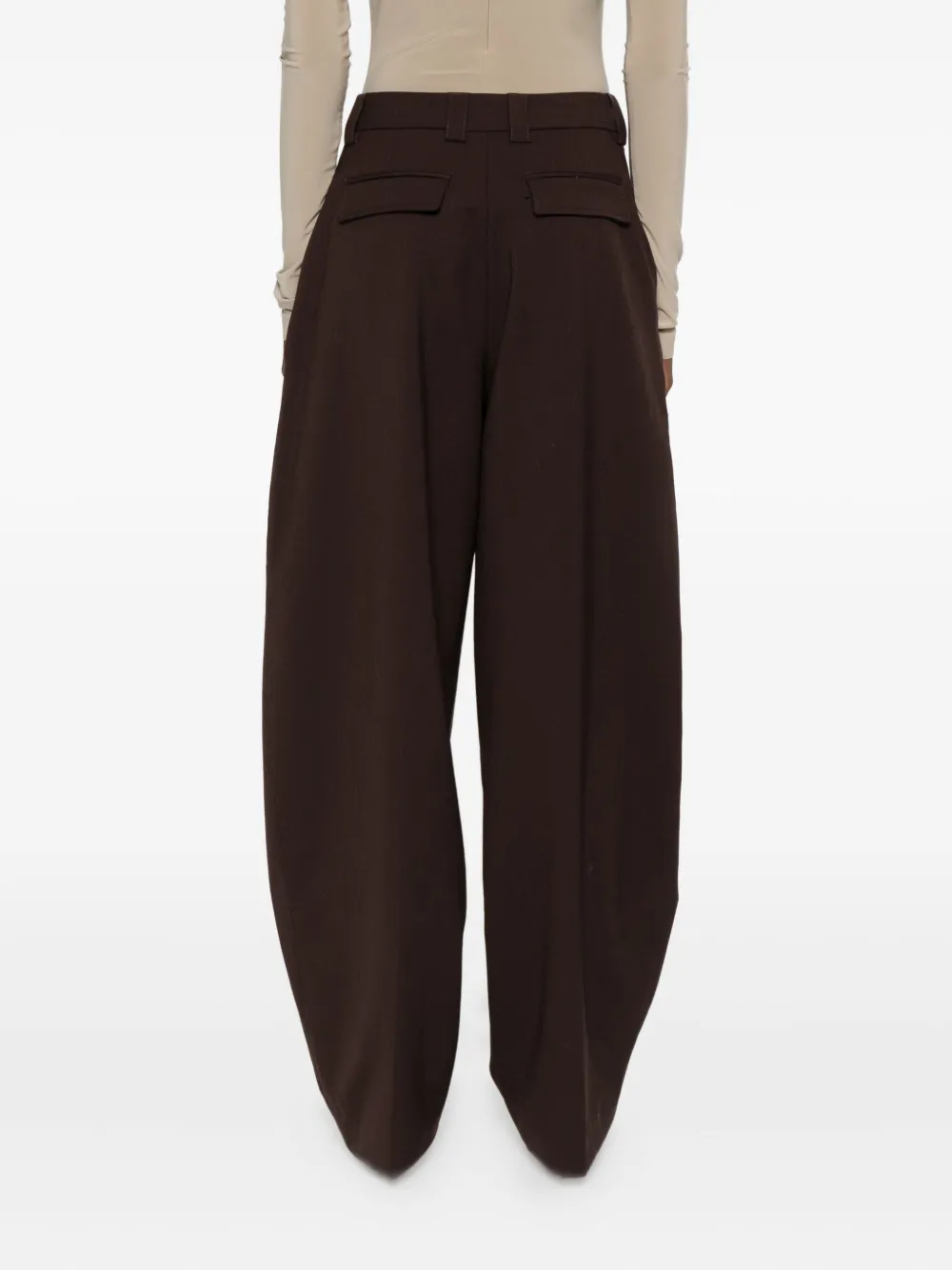 THELATEST Broek met geplooide zak Bruin